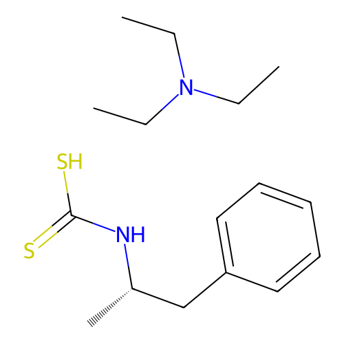 dextroamphetamine N-dithiocarbamate structure
