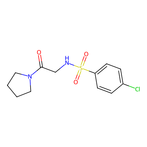 4-chloro-N-[2-oxo-2-(pyrrolidin-1-yl)ethyl]benzenesulfonamide structure