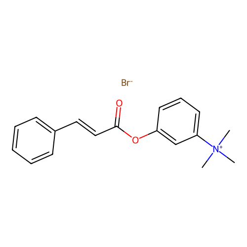 Ammonium, (3-cinnamoyloxy)phenyltrimethyl-, bromide structure