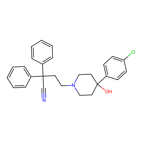 4-(4-Chlorophenyl)-4-hydroxy-alpha,alpha-diphenyl-1-piperidinebutanenitrile structure