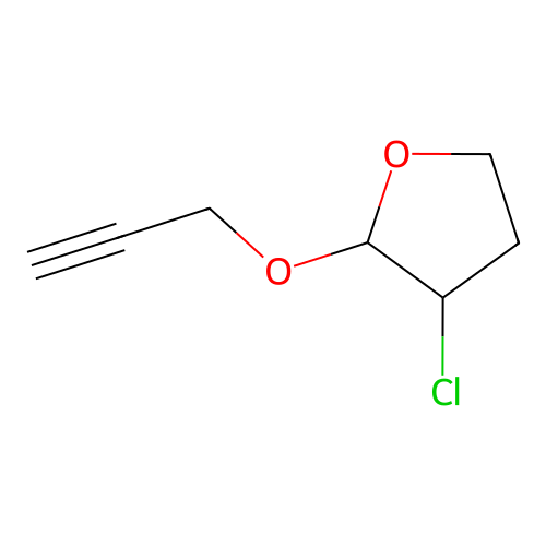 3-Chloro-2-prop-2-ynyloxyoxolane structure