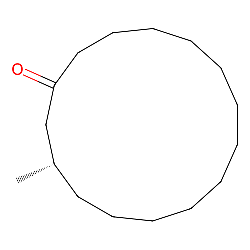 Cyclopentadecanone, 3-methyl-, (3S)- structure
