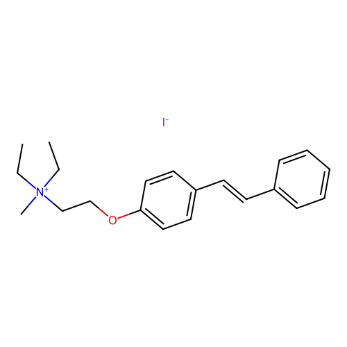 Ammonium, diethylmethyl(2-(p-styrylphenoxy)ethyl)-, iodide structure