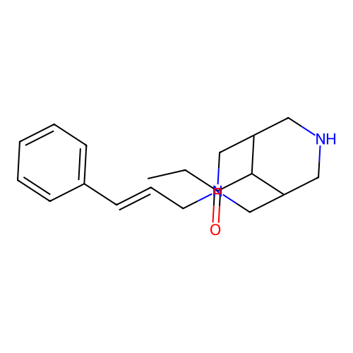 3,9-Diazabicyclo(3.3.1)nonane, 3-cinnamyl-9-propionyl- structure