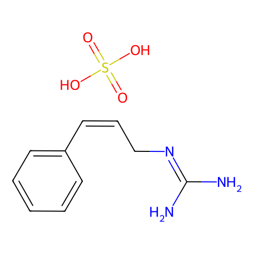 Cinnamylguanidine sulfate, (Z)- structure