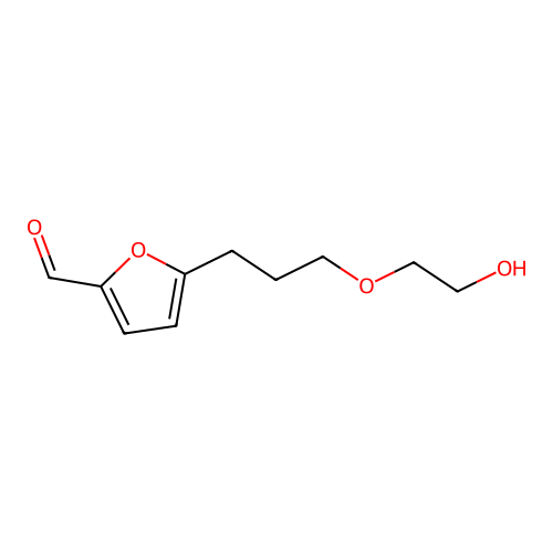 5-[3-(2-Hydroxyethoxy)propyl]furan-2-carbaldehyde structure