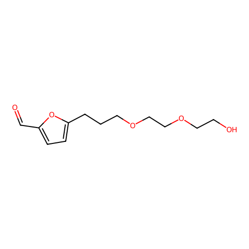 5-[3-[2-(2-Hydroxyethoxy)ethoxy]propyl]furan-2-carbaldehyde structure