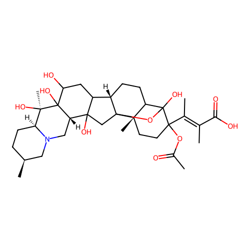 Acetyl cevadine structure