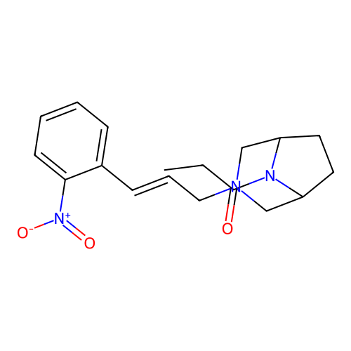 3,8-Diazabicyclo(3.2.1)octane, 3-(o-nitrocinnamyl)-8-propionyl- structure
