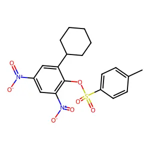(2-Cyclohexyl-4,6-dinitrophenyl) 4-methylbenzenesulfonate structure