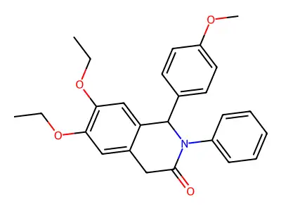 6,7-Diethoxy-1-(4-methoxyphenyl)-2-phenyl-1,4-dihydroisoquinolin-3-one structure