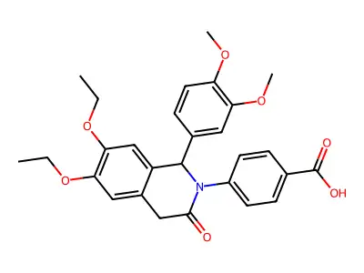 4-(1-(3,4-dimethoxyphenyl)-6,7-diethoxy-3-oxo-3,4-dihydroisoquinolin-2(1H)-yl)benzoic acid structure