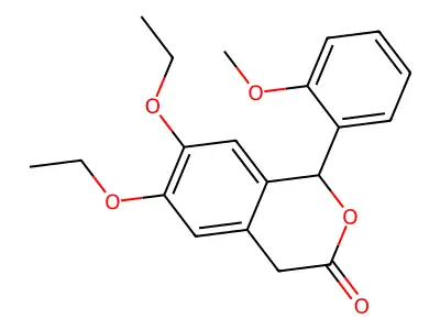 6,7-diethoxy-1-(2-methoxyphenyl)-1,4-dihydro-3H-isochromen-3-one structure