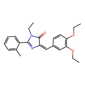5-[(3,4-Diethoxyphenyl)methylidene]-3-ethyl-2-(2-methylphenyl)imidazol-4-one structure