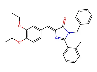 3-Benzyl-5-[(3,4-diethoxyphenyl)methylidene]-2-(2-methylphenyl)imidazol-4-one structure