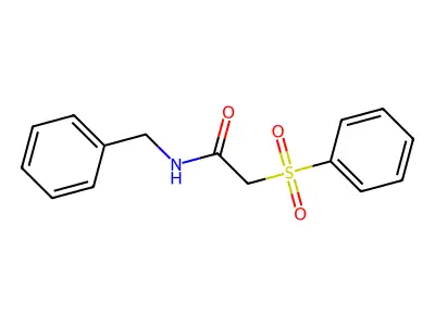 2-(benzenesulfonyl)-N-benzylacetamide structure