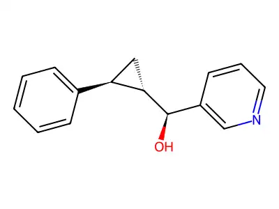 4-Pyridinemethanol, alpha-(2-phenylcyclopropyl)-, (1-alpha(R*),2-beta)- structure