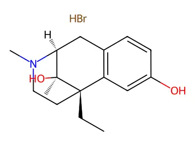 beta-2',9-Dihydroxy-5-ethyl-9-methyl-2(N)-methyl-6,7-benzomorphan hydrobromide structure