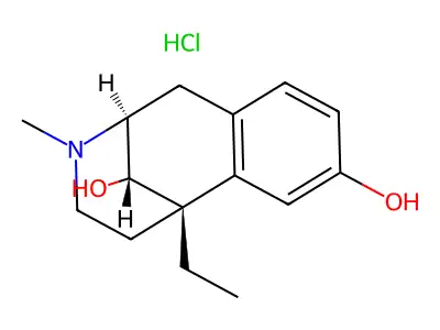 2,6-Methano-3-benzazocin-8,11-beta-diol, 1,2,3,4,5,6-hexahydro-6-ethyl-3-methyl-, hydrochloride structure