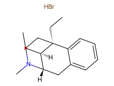 2,6-Methano-3-benzazocine, 1,2,3,4,5,6-hexahydro-6,11-beta-diethyl-3-methyl-, hydrobromide structure