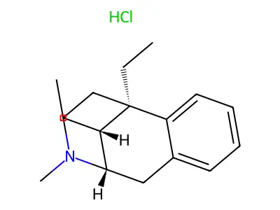 2,6-Methano-3-benzazocine, 1,2,3,4,5,6-hexahydro-6,11-alpha-diethyl-3-methyl-, hydrochloride structure