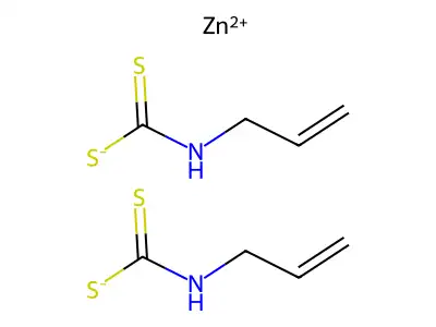 Zinc, bis(allyldithiocarbamato)- structure