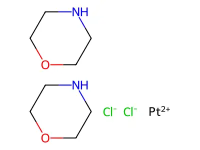 Platinum(2+) chloride--morpholine (1/2/2) structure