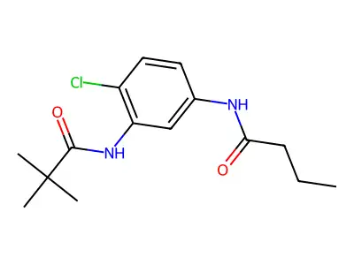 N-{4-chloro-3-[(2,2-dimethylpropanoyl)amino]phenyl}butanamide structure