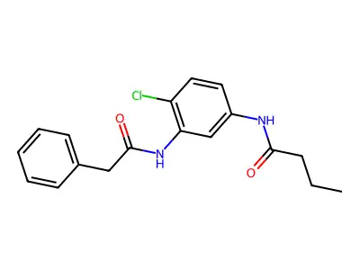 N-{4-chloro-3-[(phenylacetyl)amino]phenyl}butanamide structure