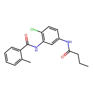 N-[5-(butanoylamino)-2-chlorophenyl]-2-methylbenzamide structure