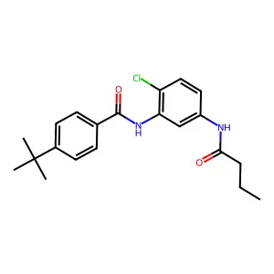 N-[5-(butanoylamino)-2-chlorophenyl]-4-tert-butylbenzamide structure