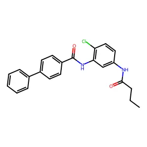 N-[5-(butanoylamino)-2-chlorophenyl]-4-phenylbenzamide structure