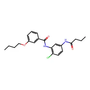 N-[5-(butanoylamino)-2-chlorophenyl]-3-butoxybenzamide structure
