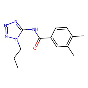 3,4-dimethyl-N-(1-propyltetrazol-5-yl)benzamide structure