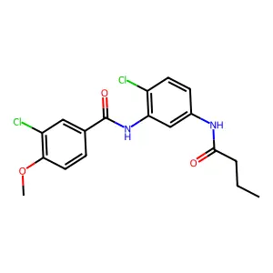 N-[5-(butanoylamino)-2-chlorophenyl]-3-chloro-4-methoxybenzamide structure