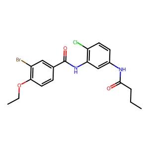 3-bromo-N-[5-(butanoylamino)-2-chlorophenyl]-4-ethoxybenzamide structure