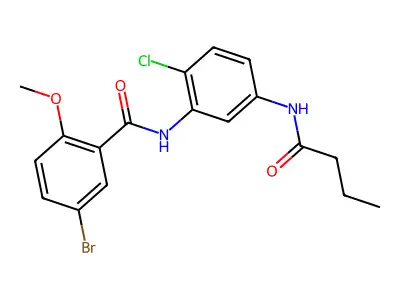 5-bromo-N-[5-(butanoylamino)-2-chlorophenyl]-2-methoxybenzamide structure