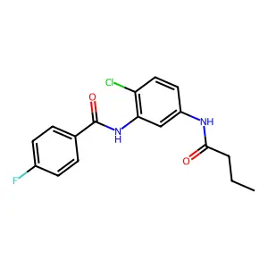 N-[5-(butanoylamino)-2-chlorophenyl]-4-fluorobenzamide structure