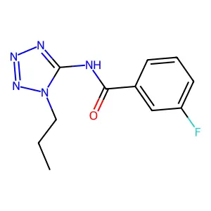 3-氟-N-(1-丙基四唑-5-基)苯甲酰胺 structure