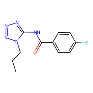 4-氟-N-(1-丙基四唑-5-基)苯甲酰胺 structure