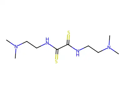 Oxamide, N,N'-bis(2-dimethylaminoethyl)dithio- structure