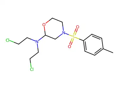 Morpholine, 4-(3-(bis(2-chloroethyl)amino)-4-methylbenzenesulfonyl)- structure