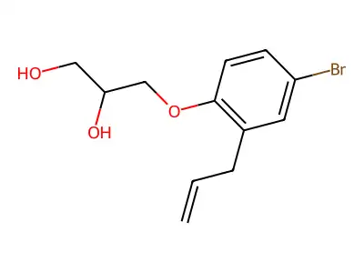 1,2-Propanediol, 3-(2-allyl-4-bromophenoxy)- structure