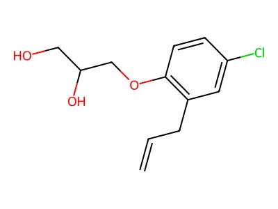 1,2-Propanediol, 3-(2-allyl-4-chlorophenoxy)- structure