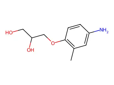 3-(4-Amino-2-methylphenoxy)propane-1,2-diol structure