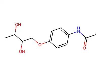 1,2-Propanediol, 3-(p-acetamidophenoxy)-1-methyl- structure