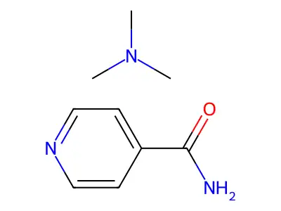 4-Pyridinecarboxamide, compd. with N,N-dimethylmethanamine (1:1) structure
