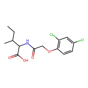 Isoleucine, N-(2,4-dichlorophenoxyacetyl)-, DL- structure