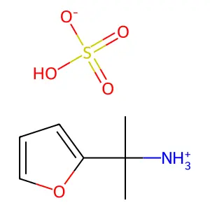 2-呋喃基异丙胺硫酸盐 structure