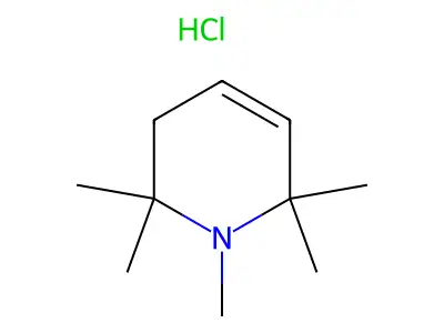 Pyridine, 1,2,3,6-tetrahydro-1,2,2,6,6-pentamethyl-, hydrochloride structure